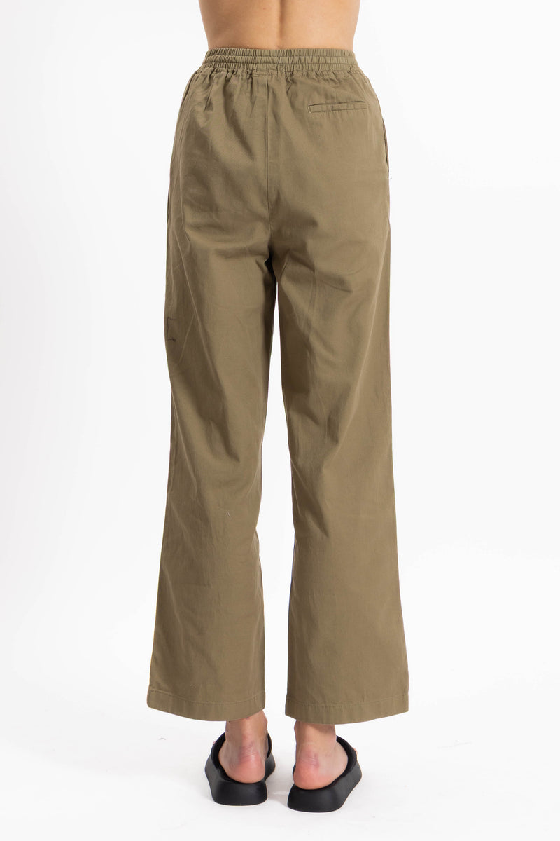 COMFORT STRAIGHT COTTON TROUSERS