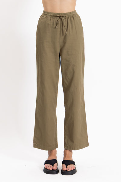 COMFORT STRAIGHT COTTON TROUSERS