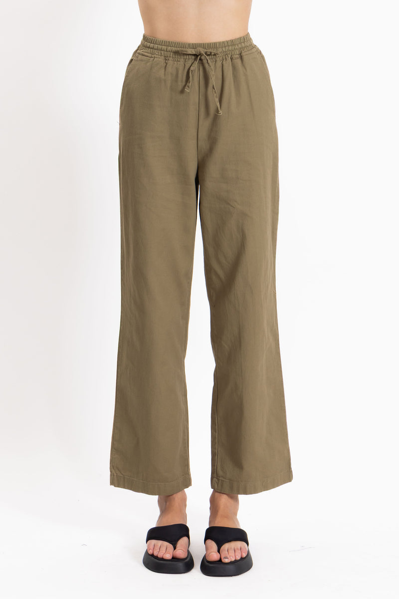 COMFORT STRAIGHT COTTON TROUSERS