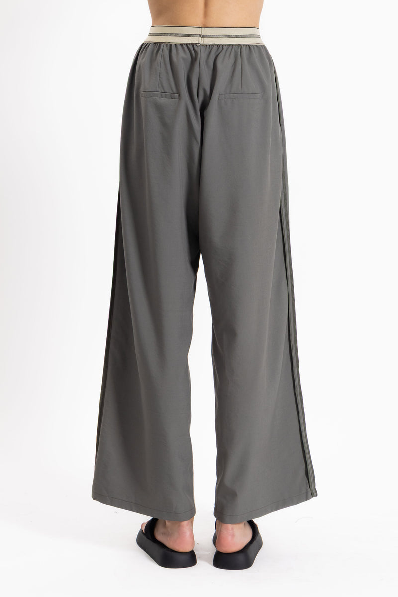 DETAILED WIDE LEG COMFORT TROUSERS