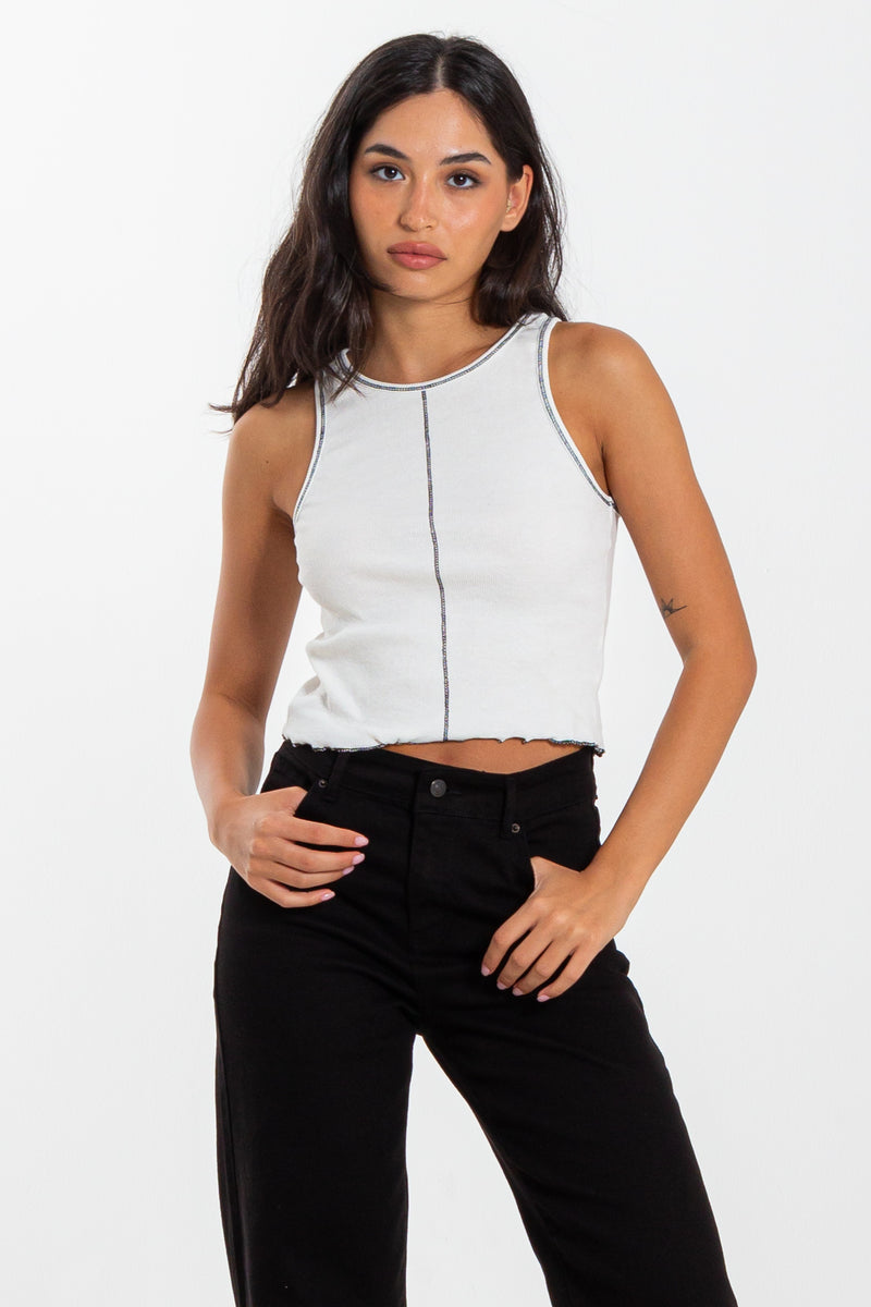 RIBBED TECHNICAL TOP