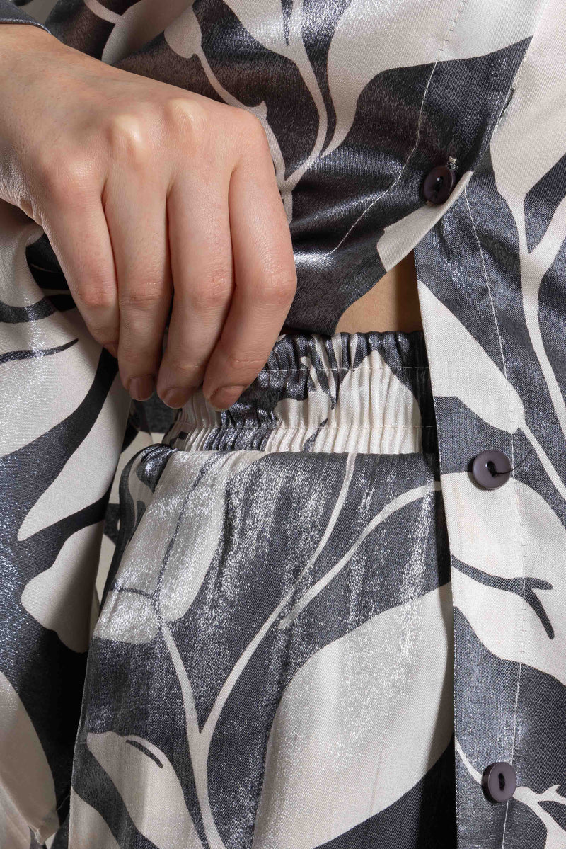 PRINTED SANDWASH SATIN SET