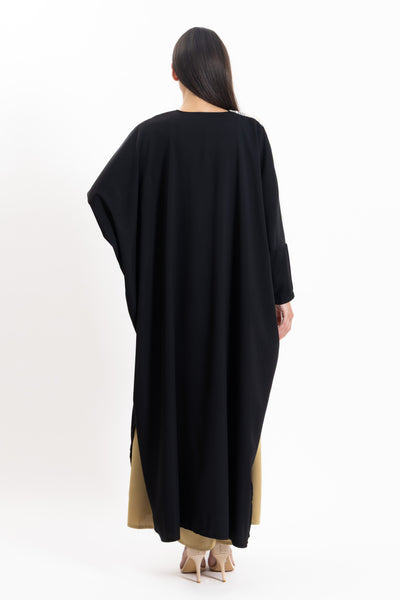 EMBROIDERED DETAILED ABAYA WITH DRESS