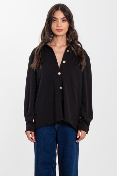 OVERSIZED BLOUSE WITH DETAILED BUTTONS