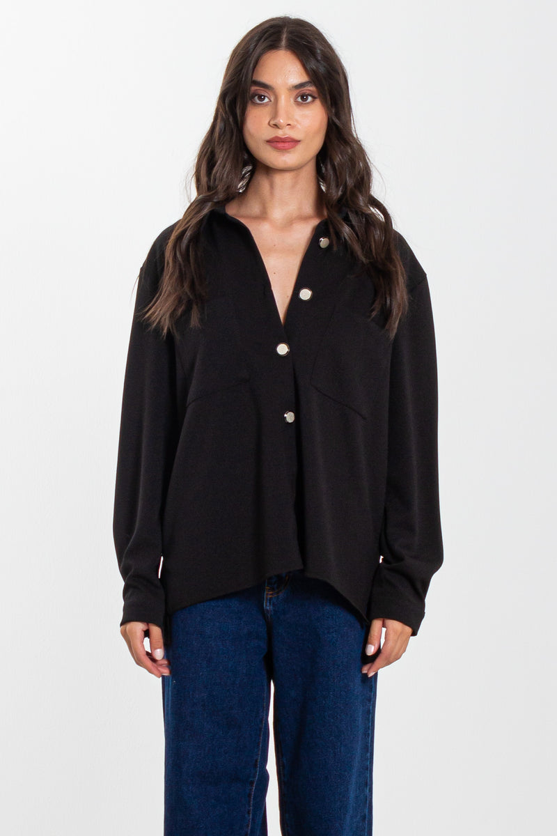 OVERSIZED BLOUSE WITH DETAILED BUTTONS