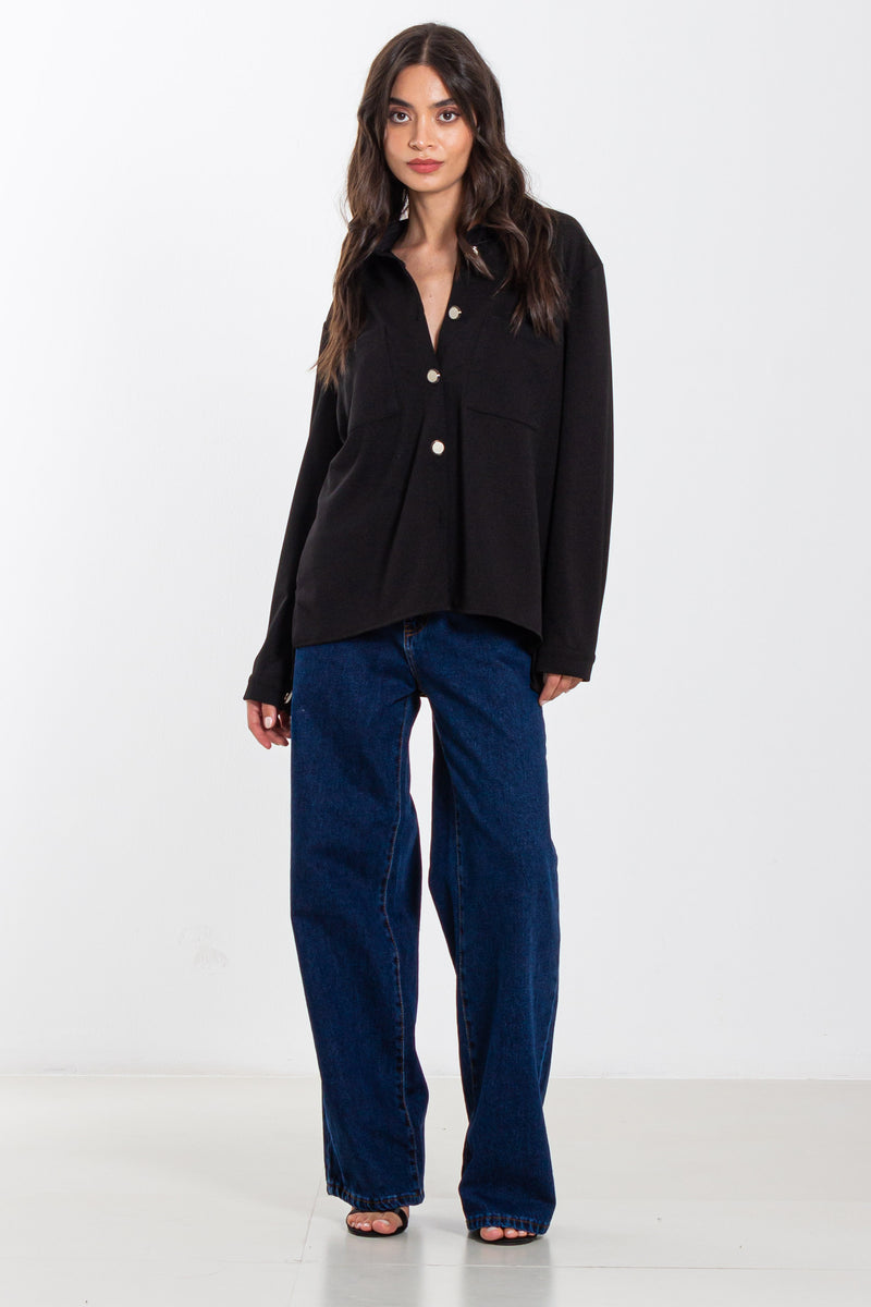 OVERSIZED BLOUSE WITH DETAILED BUTTONS