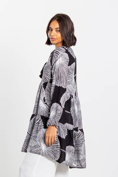 PRINTED LONG BLOUSE