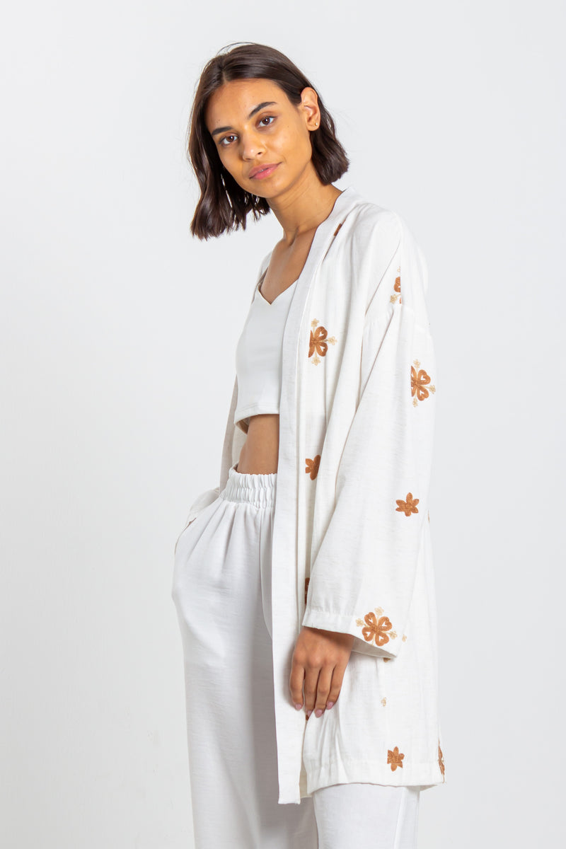 EMBROIDERED KIMONO