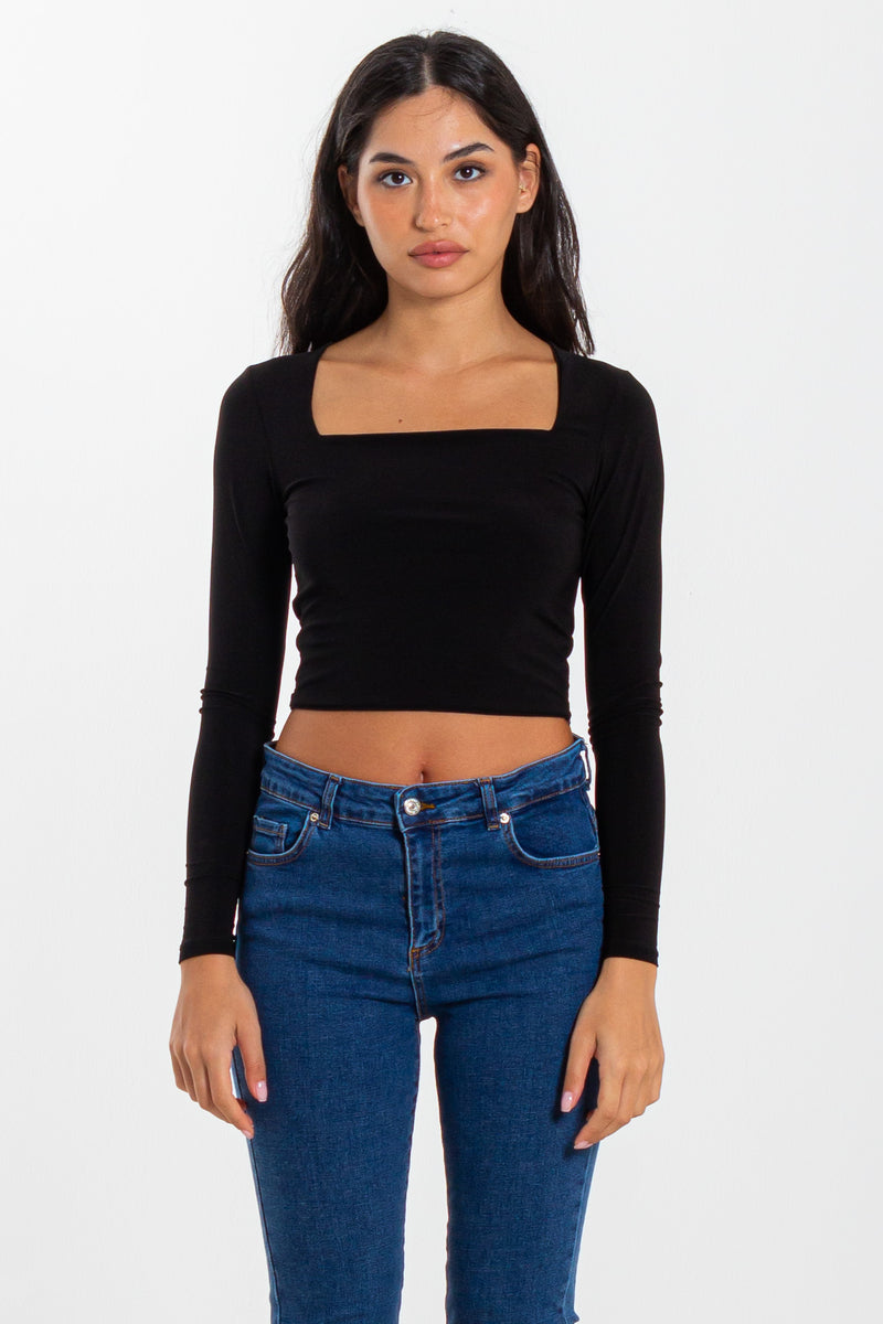 FULL SLEEVE COMFORT CROP TOP