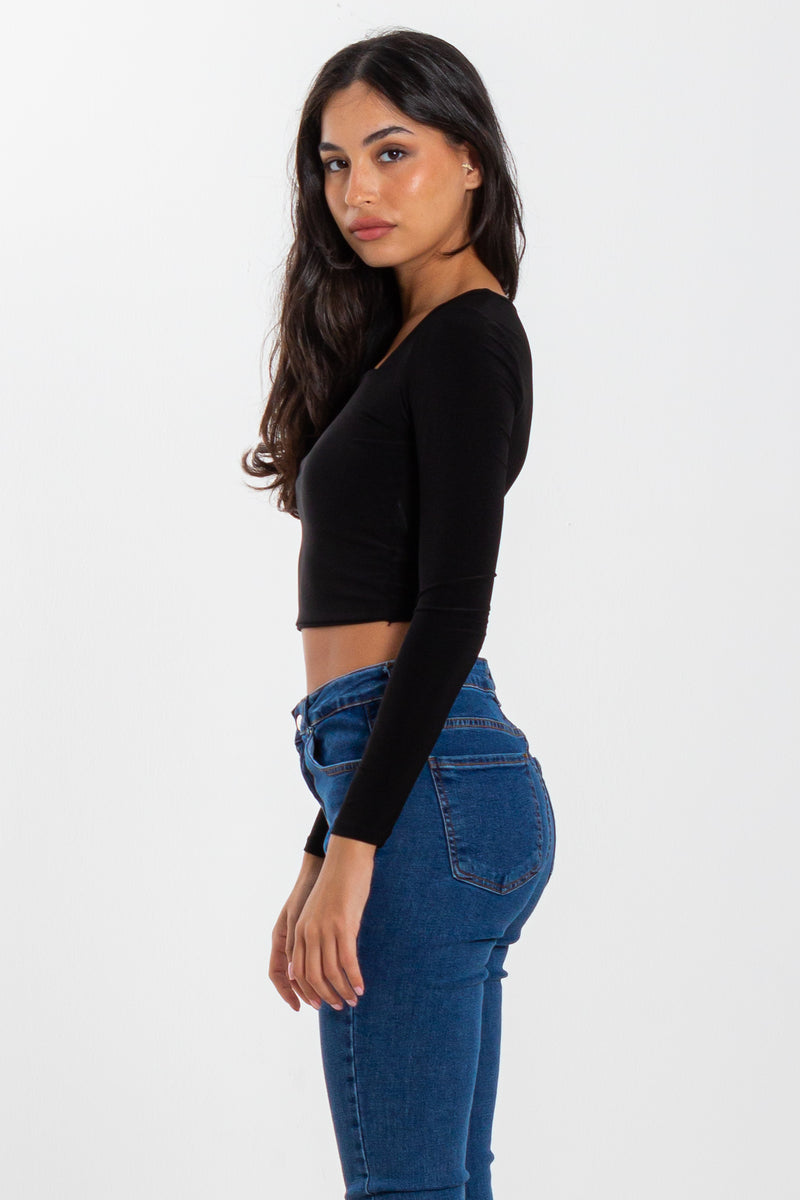 FULL SLEEVE COMFORT CROP TOP
