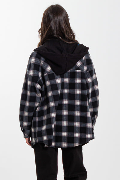 CHECKED HOODIE JACKET