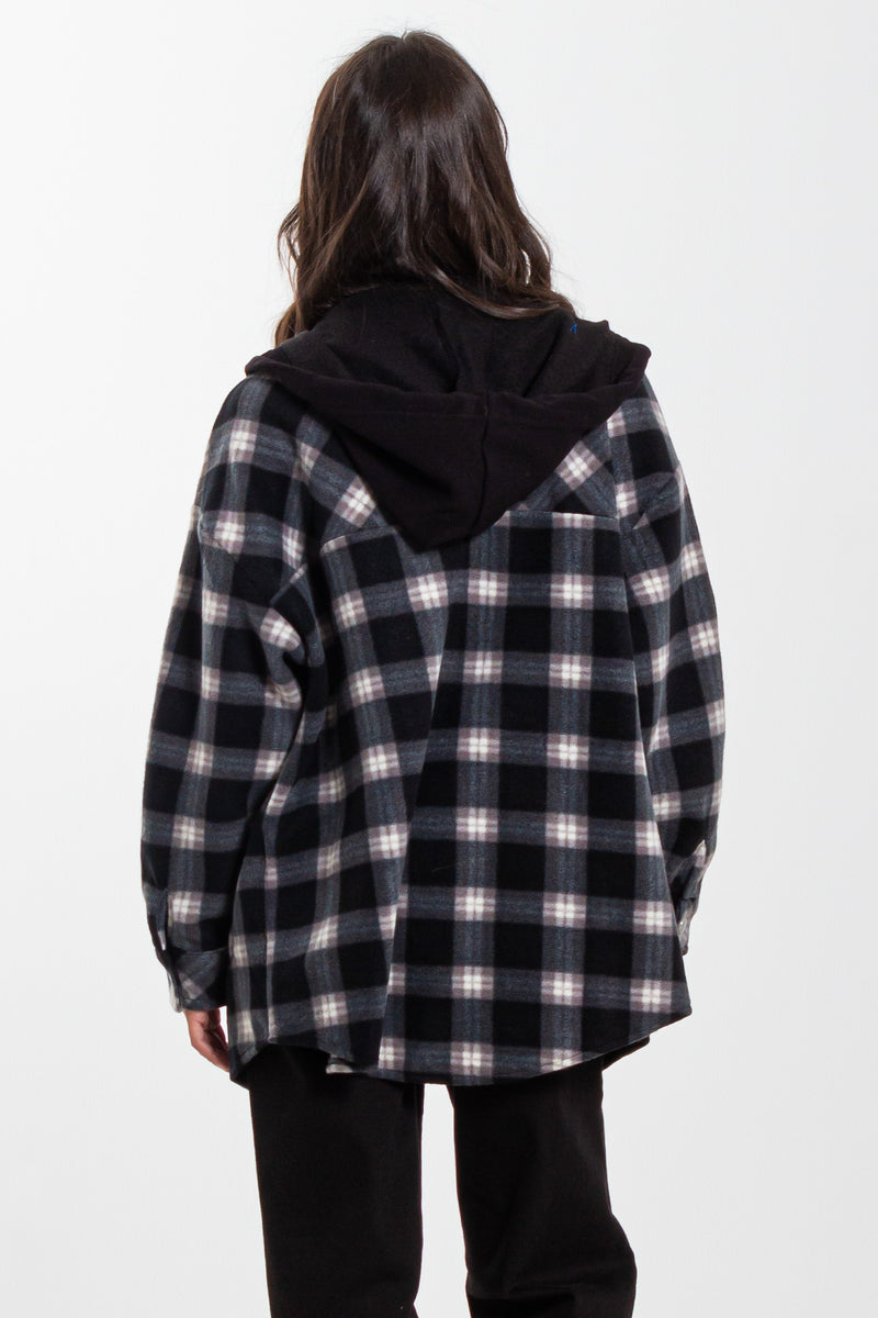 CHECKED HOODIE JACKET