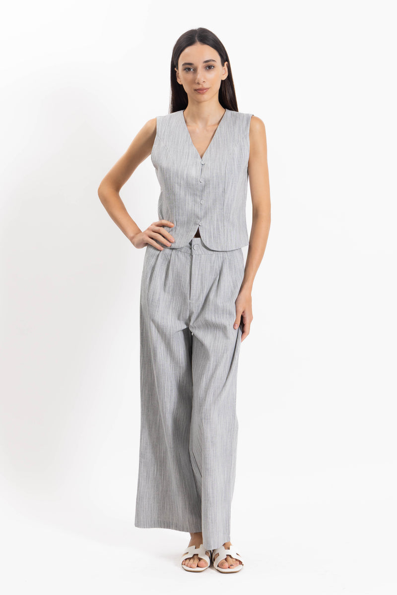TEXTURED WAISTCOAT SET