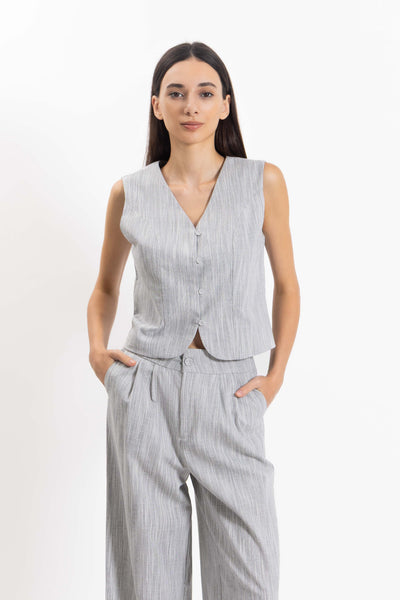 TEXTURED WAISTCOAT SET