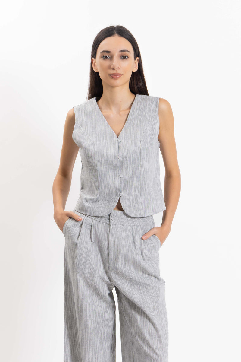 TEXTURED WAISTCOAT SET