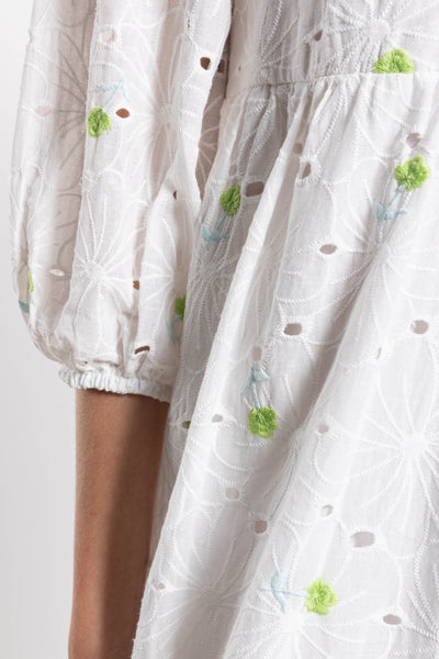 CUTWORK EMBROIDERY MAXI DRESS
