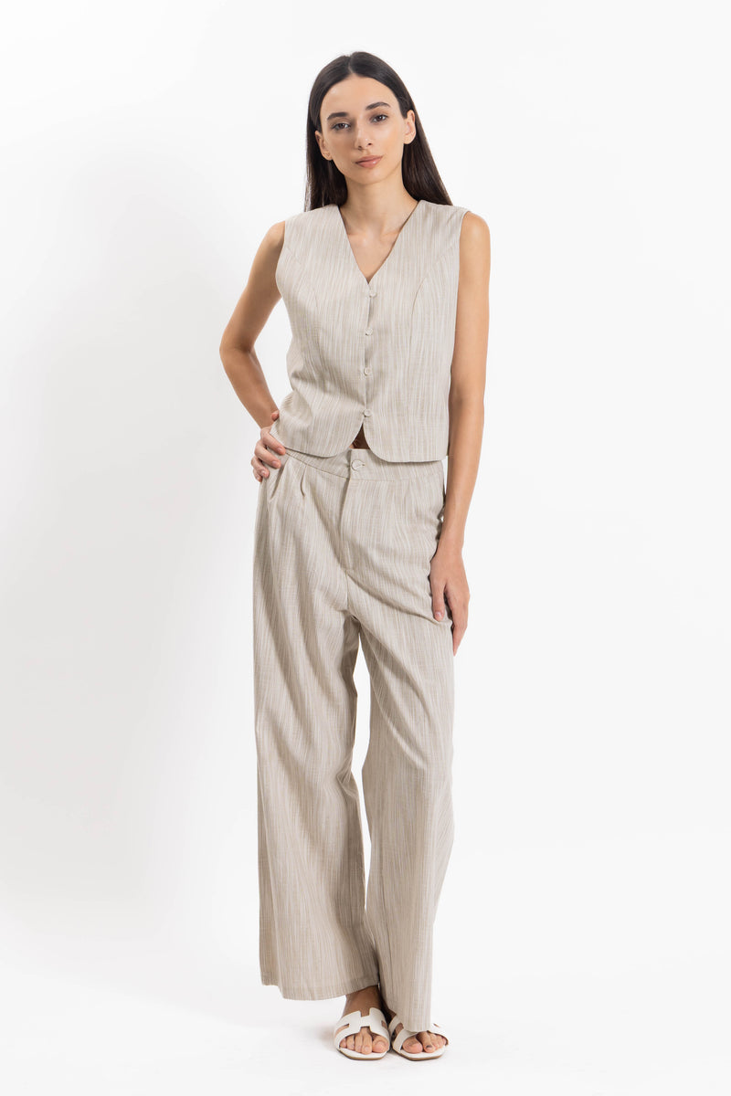 TEXTURED WAISTCOAT SET