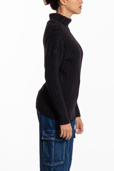 HIGH NECK KNIT SWEATER