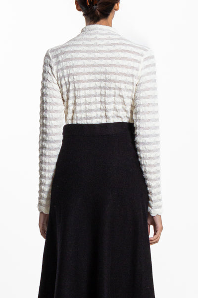 HIGH NECK TEXTURED TOP