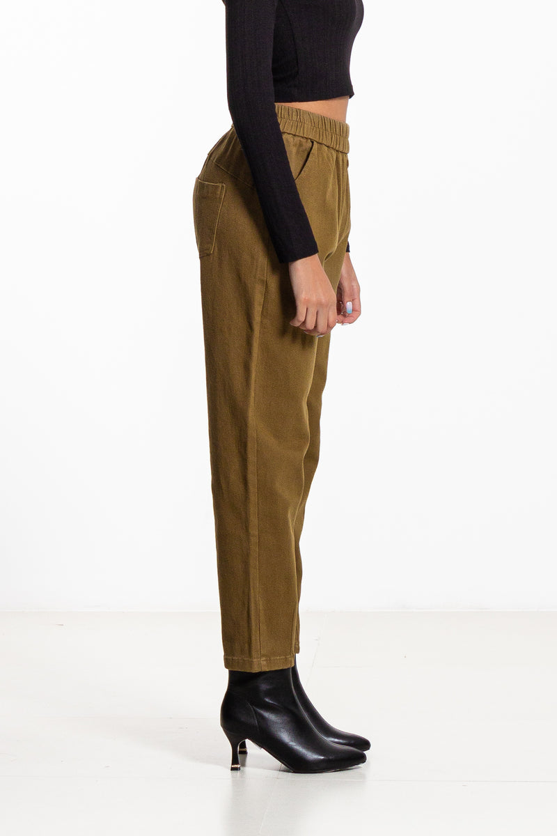 FAUX SUEDE TROUSERS