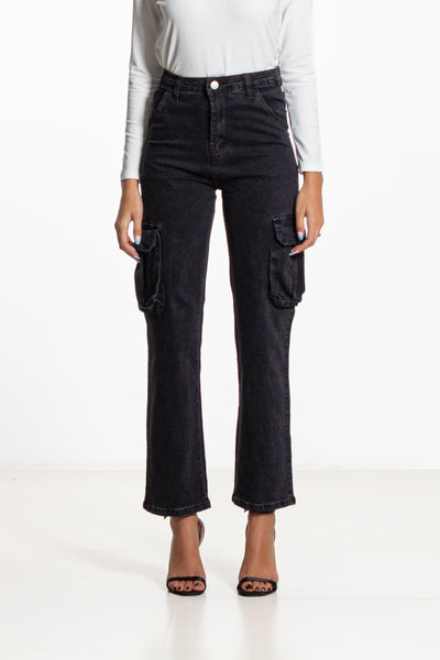 STRAIGHT FIT CARGO JEANS