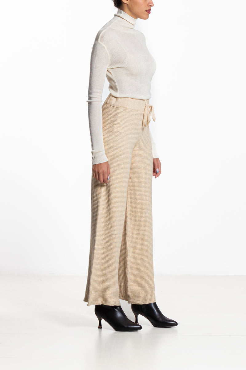 TEXTURED KNIT TROUSERS