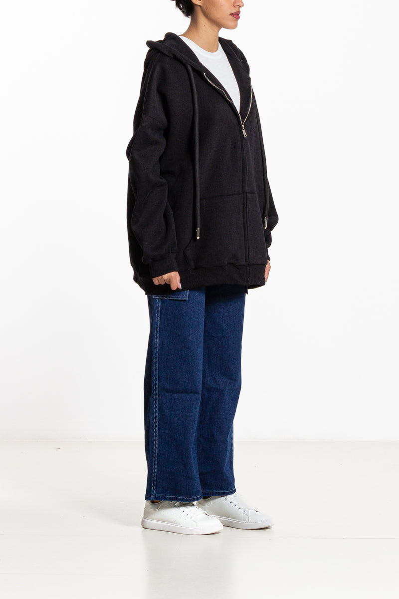 OVERSIZED HOODIE WITH ZIP