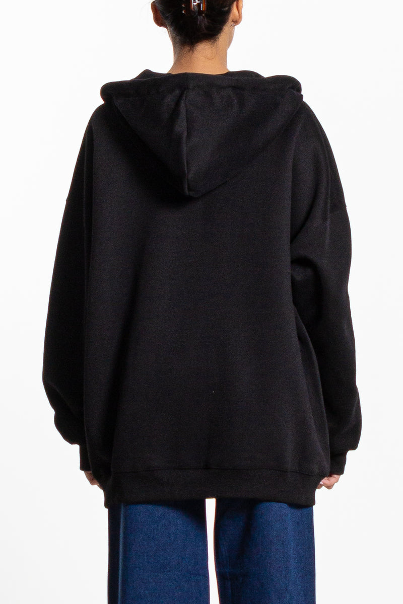OVERSIZED HOODIE WITH ZIP