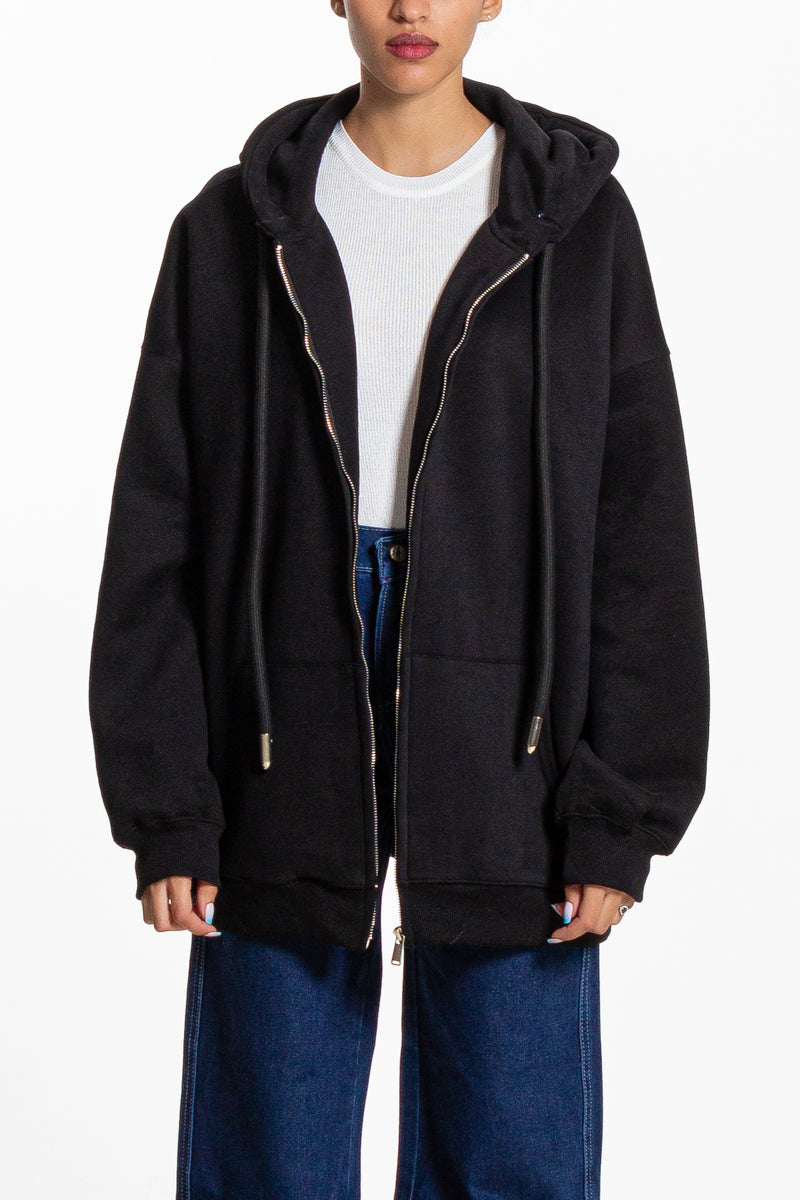 OVERSIZED HOODIE WITH ZIP