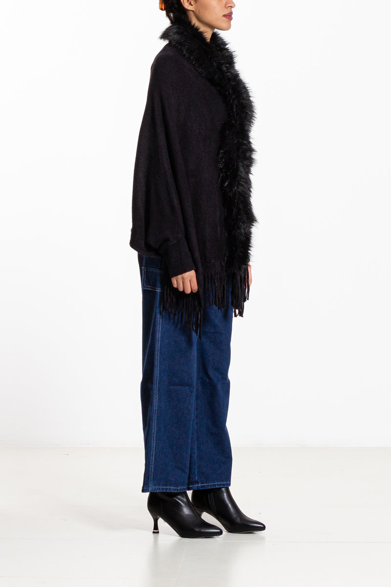 FAUX FUR SHAWL