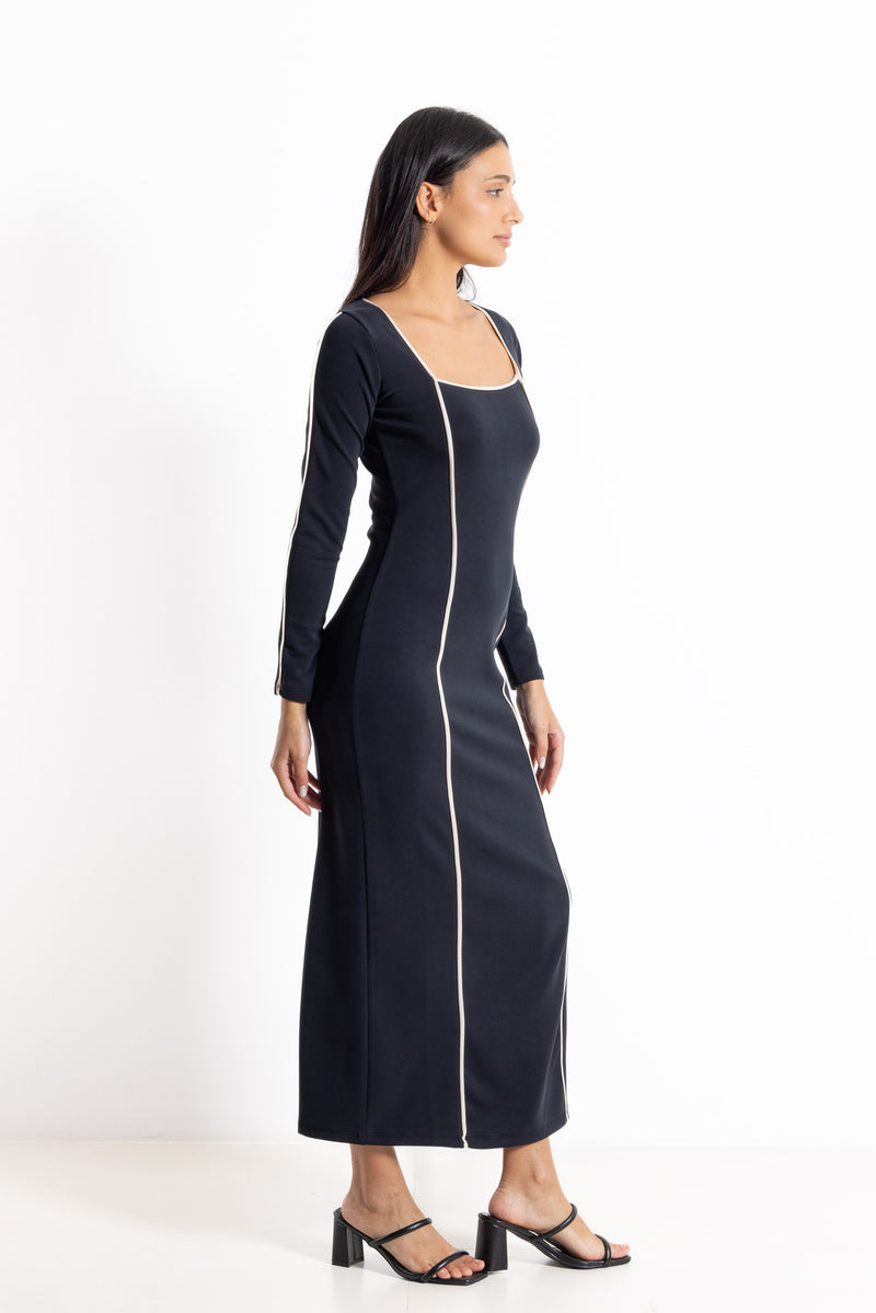 SOFT FITTED LONG DRESS