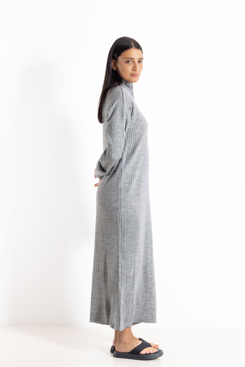 WOOL BLEND MAXI DRESS