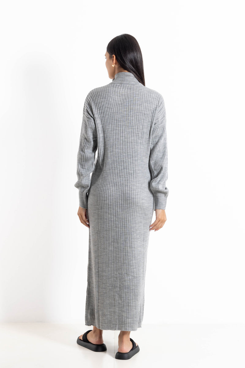 WOOL BLEND MAXI DRESS