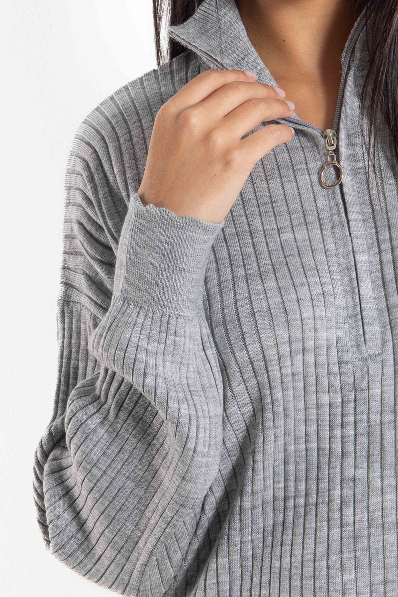 WOOL BLEND MAXI DRESS