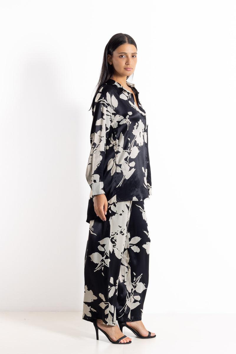 PRINTED SATIN SET