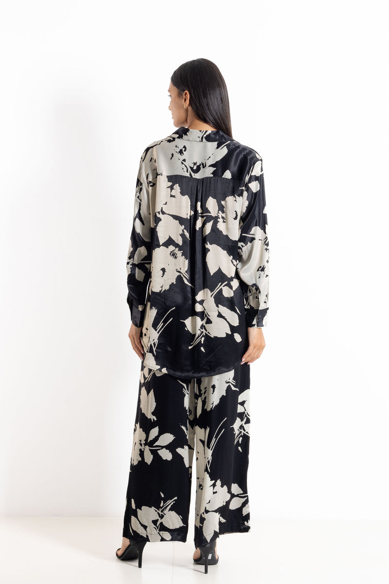 PRINTED SATIN SET