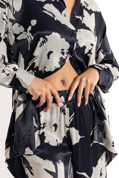 PRINTED SATIN SET