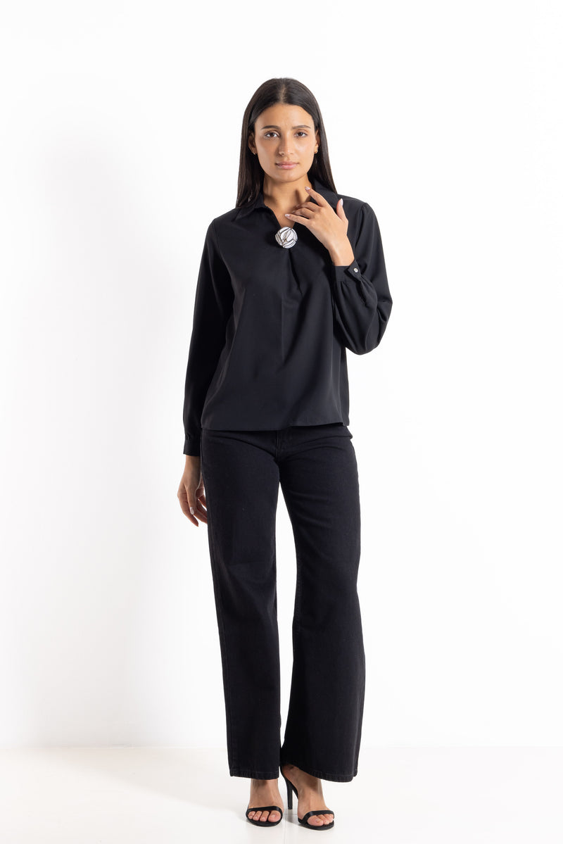 DETAILED CHIFFON SHIRT