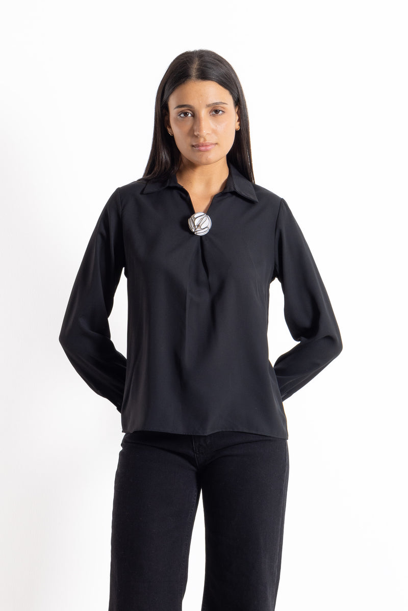DETAILED CHIFFON SHIRT