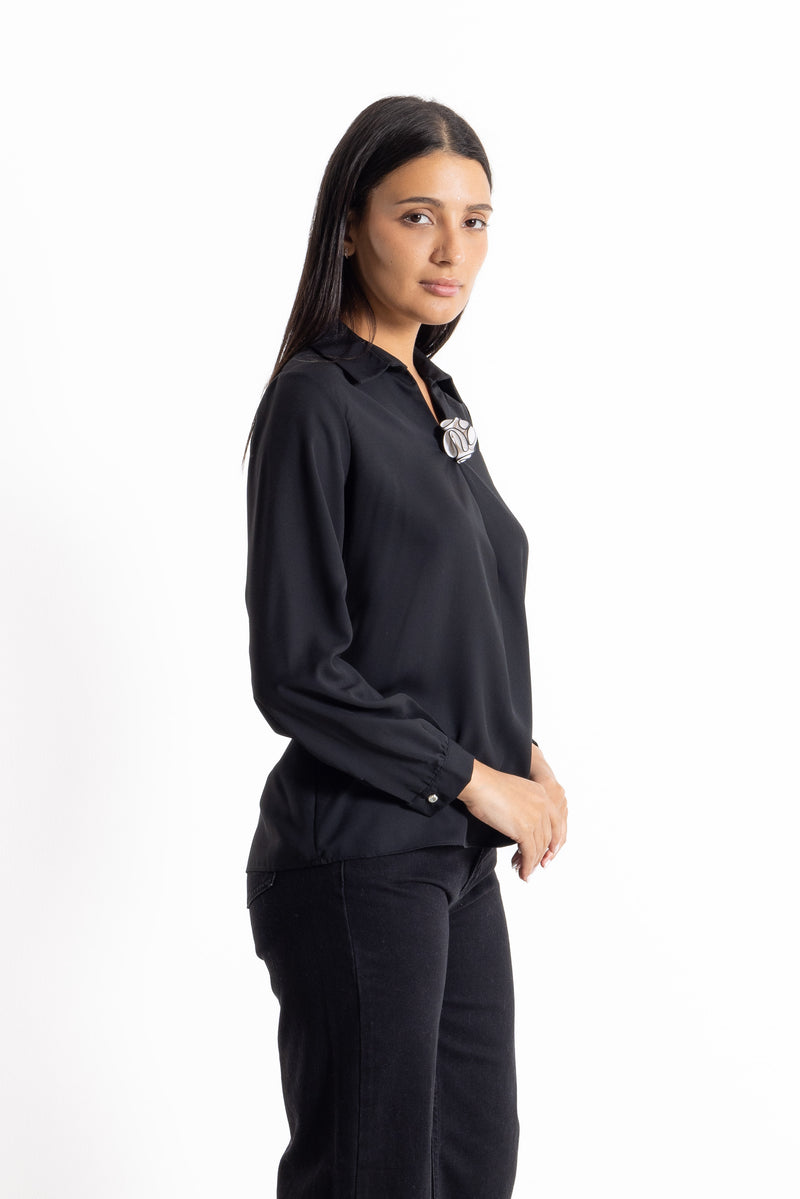 DETAILED CHIFFON SHIRT