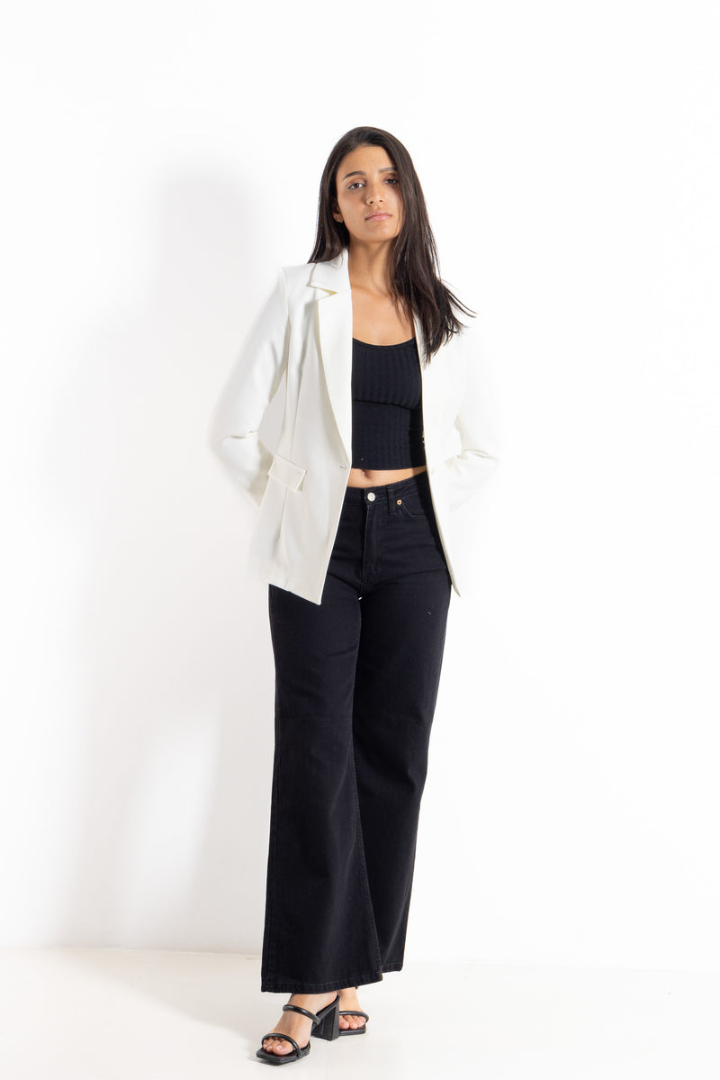 DETAILED KNITTED BLAZER