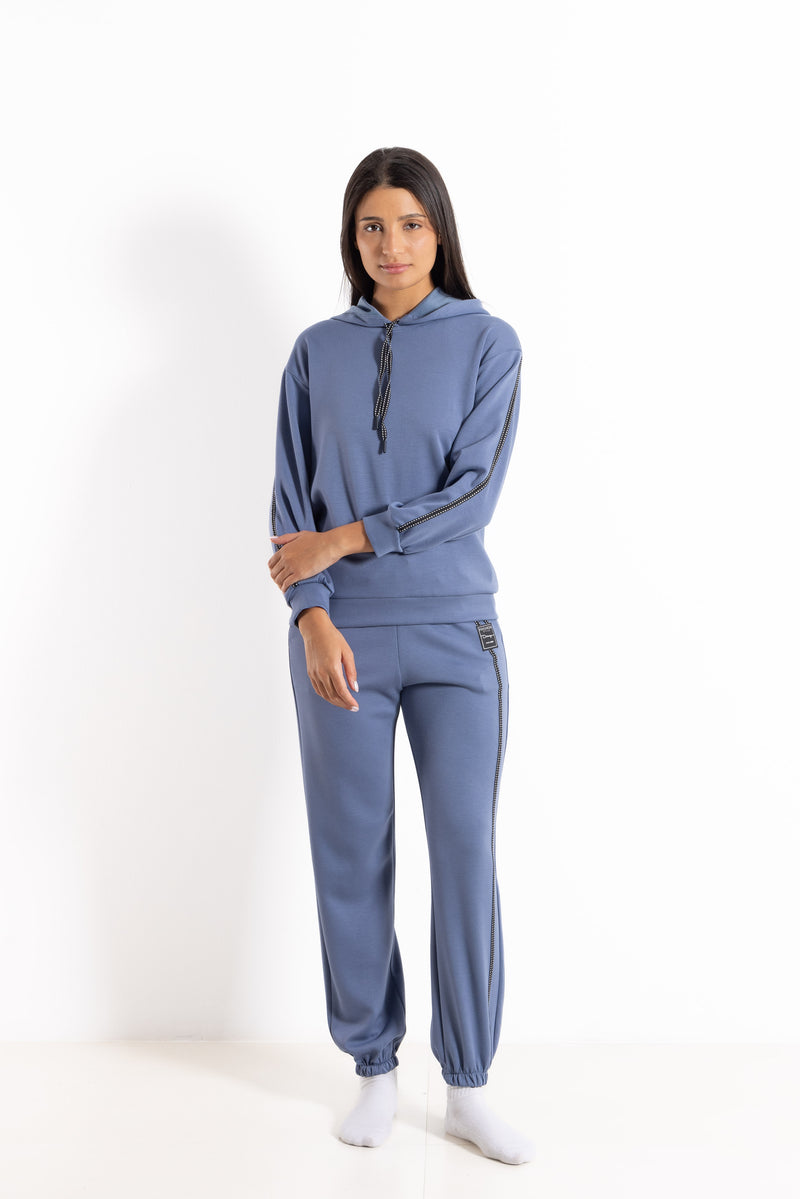 DETAILED SOFT HOODIE SET