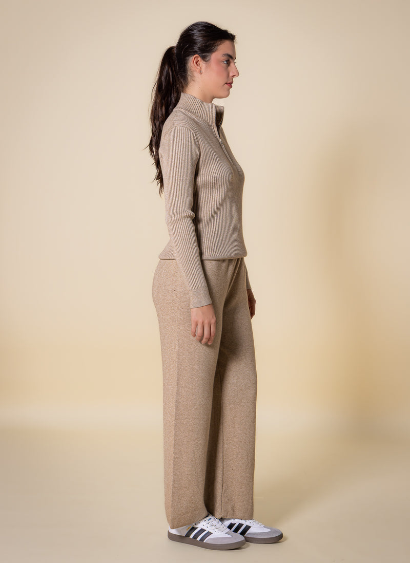QUATER ZIP SWEATER SET