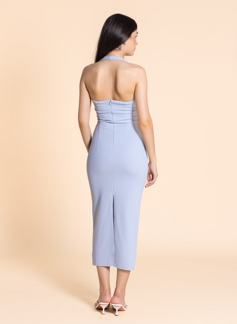 HALTER MIDI DRESS
