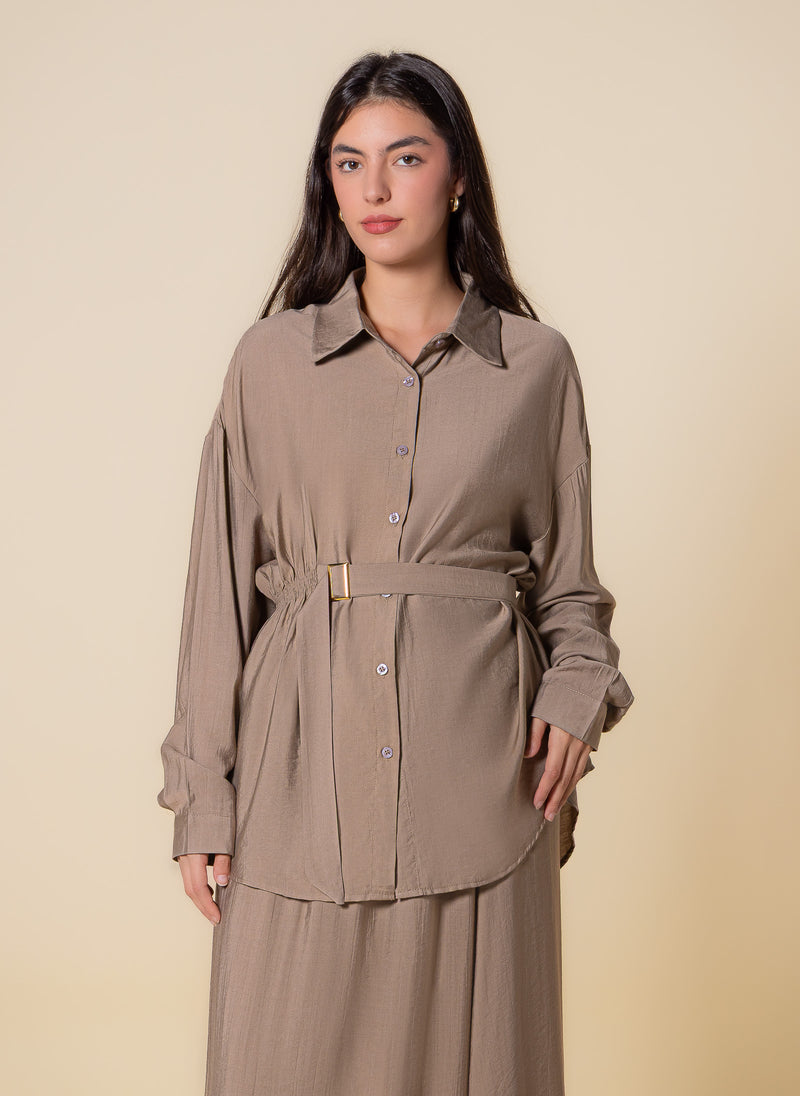 BELTED SKIRT SET