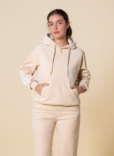 TEXTURED HOODIE SET