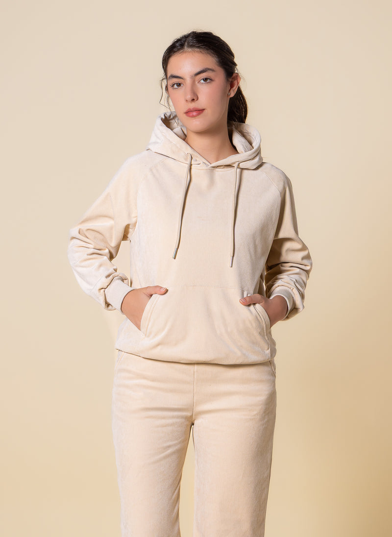 TEXTURED HOODIE SET