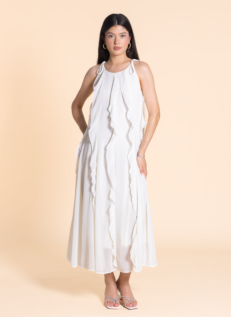 DETAILED MIDI DRESS