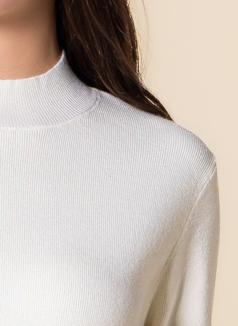 FINE KNIT FITTED MIDI DRESS