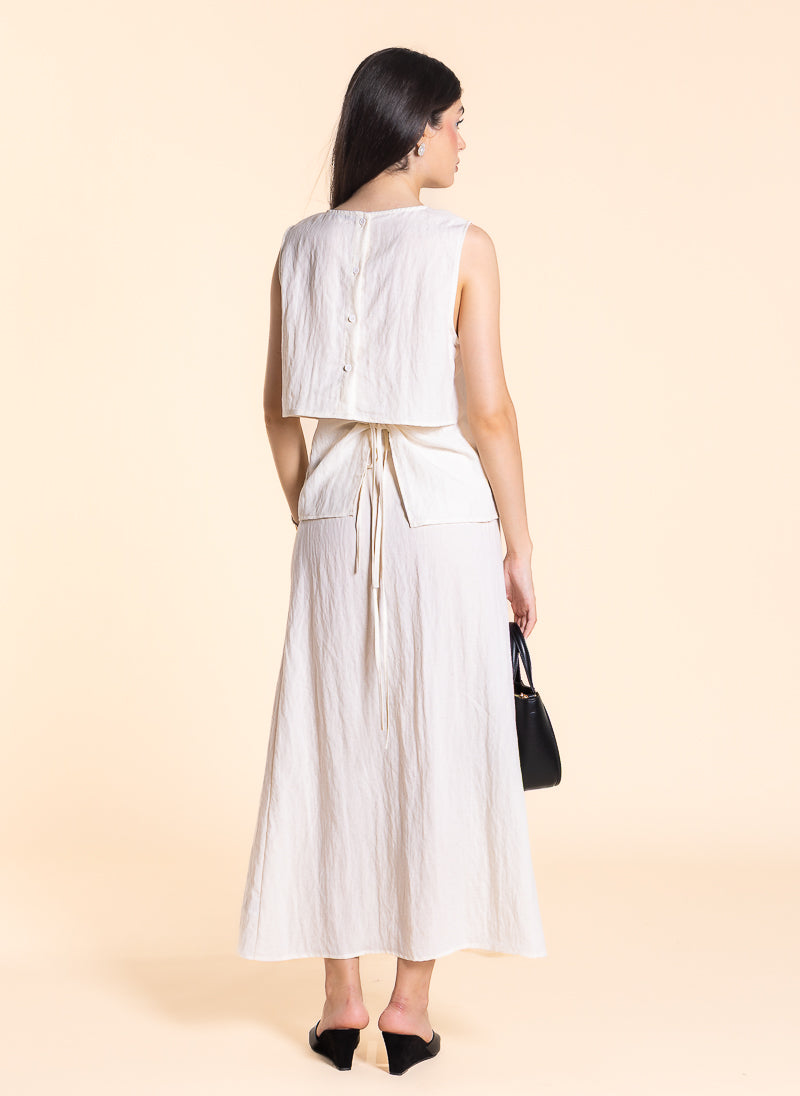 DETAILED LIGHTWEIGHT SKIRT SET
